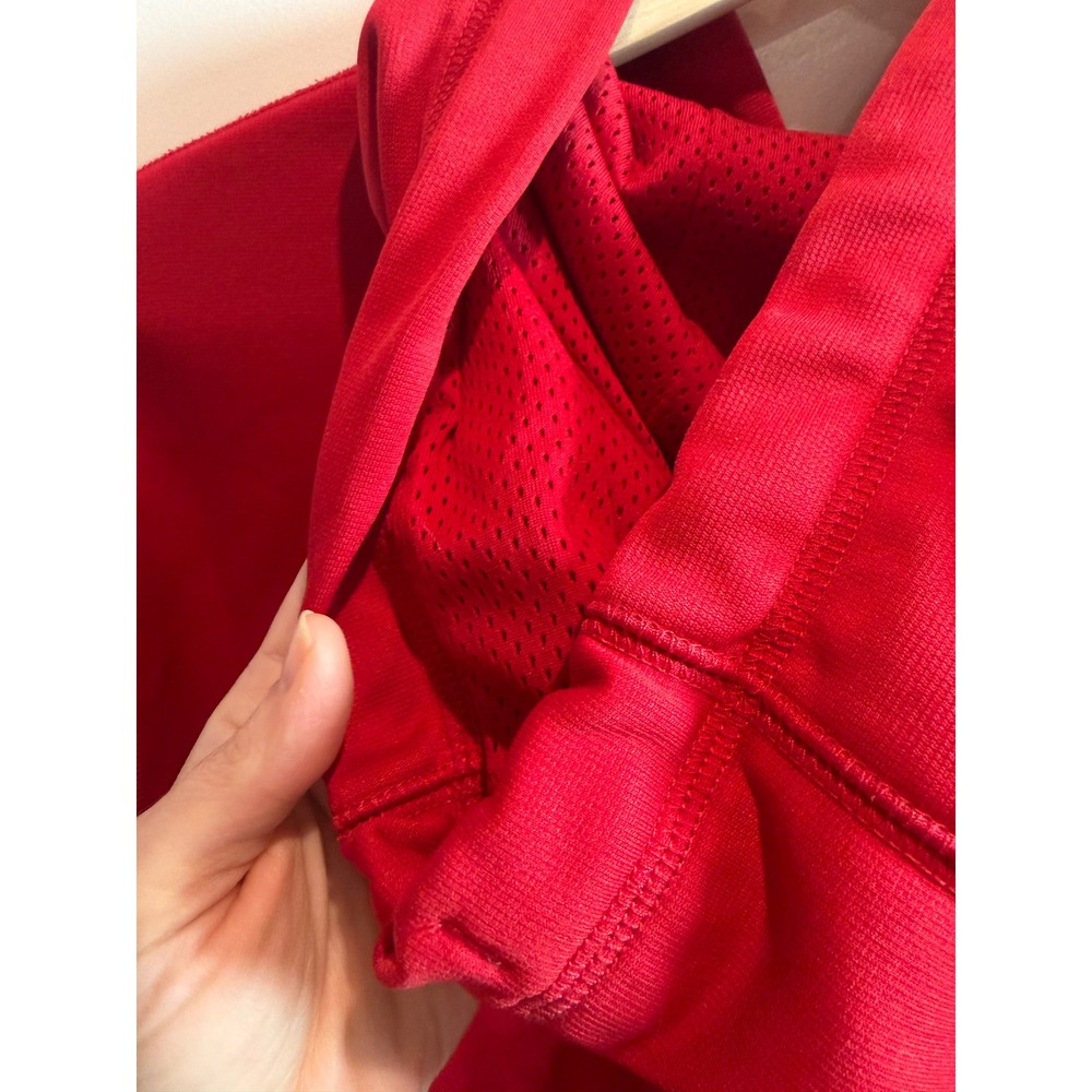 Nike Men Therma-FIT Pullover Hoodie Red Embroidered Swoosh Sweatshirt Training - Picture 7 of 11